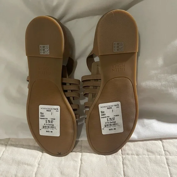 New Eileen Fisher sandals in light brown size 7 - Picture 4 of 5